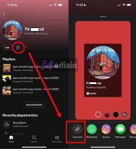 paste URL | Change Spotify Username