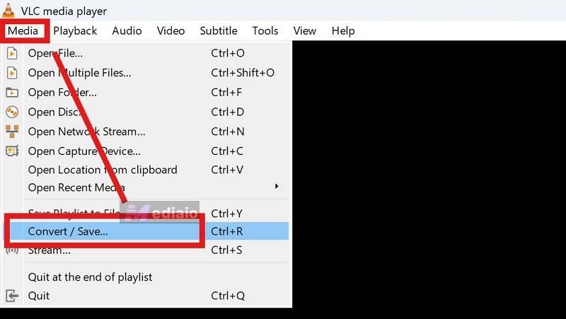 use Ctrl+R | VLC Media Player Convert to MP3
