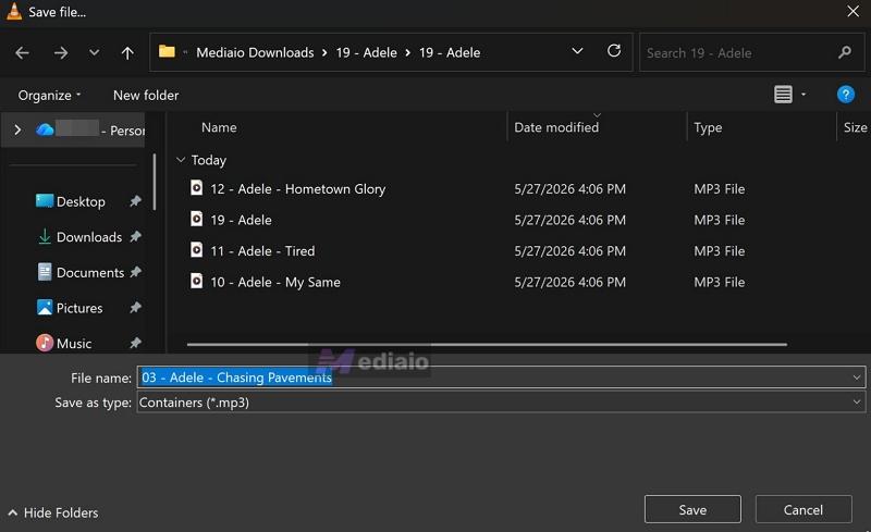 press Browse | VLC Media Player Convert to MP3