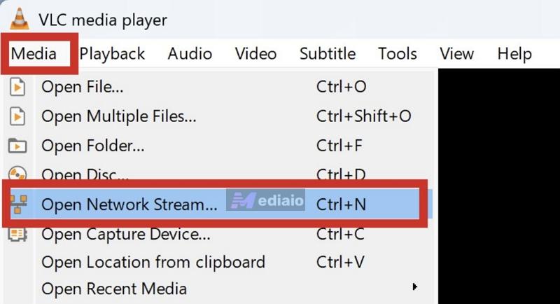 open File | VLC Media Player Convert to MP3