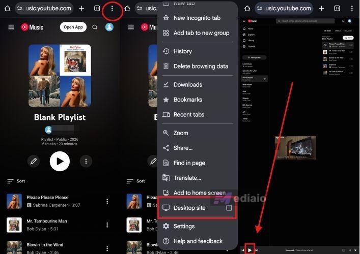 use Chrome | Play YouTube Music in the Background