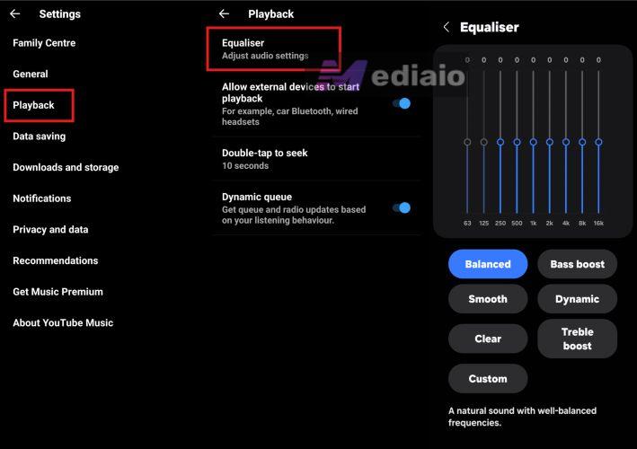 tap Equalizer | Use YouTube Music Equalizer